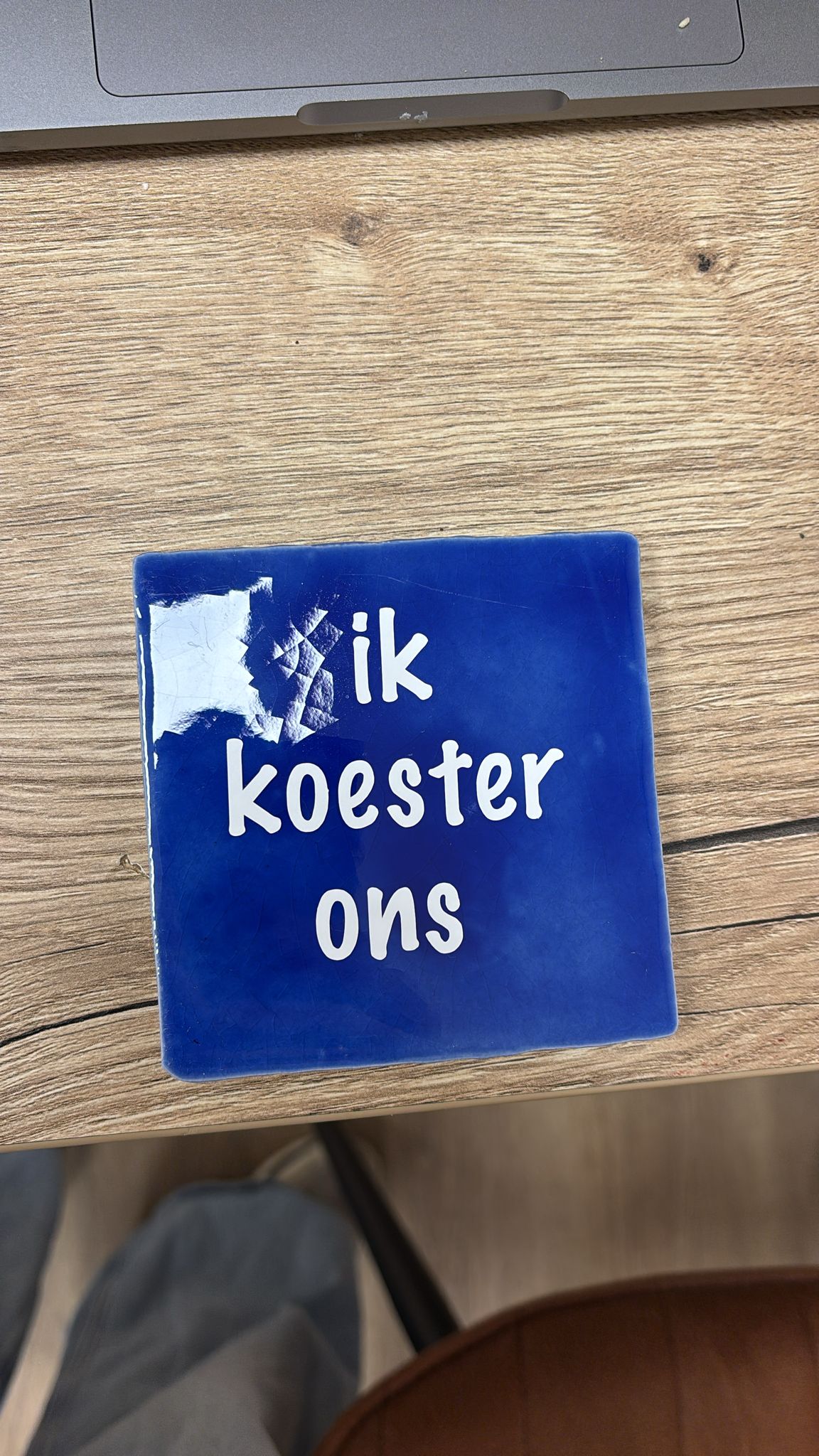 Tegeltje met tekst